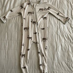 Kyte BABY Zippered Footie Reindeer 3-6 Months